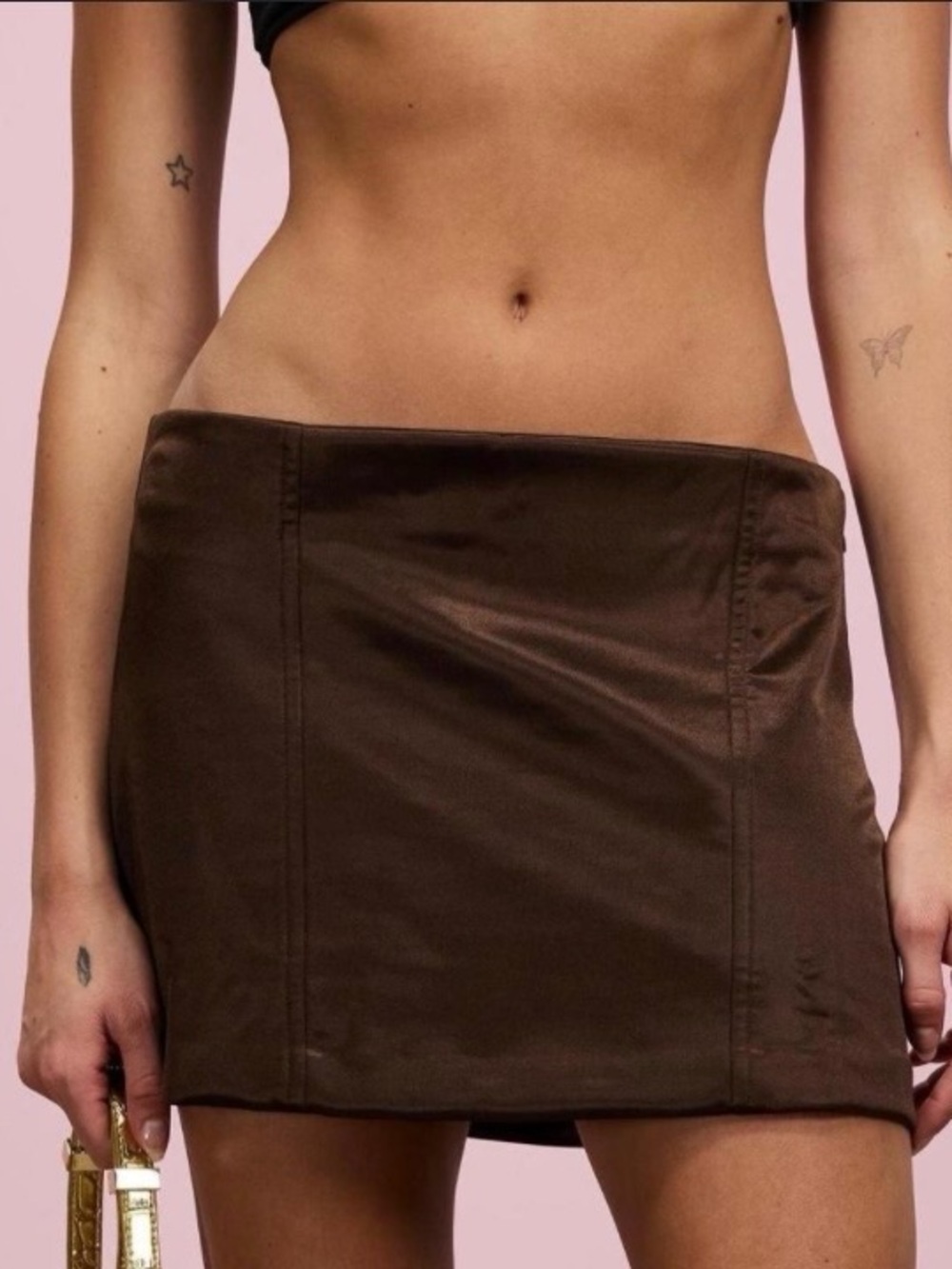 Primark Dark Brown Mini Skirt - Low-Rise A-Line